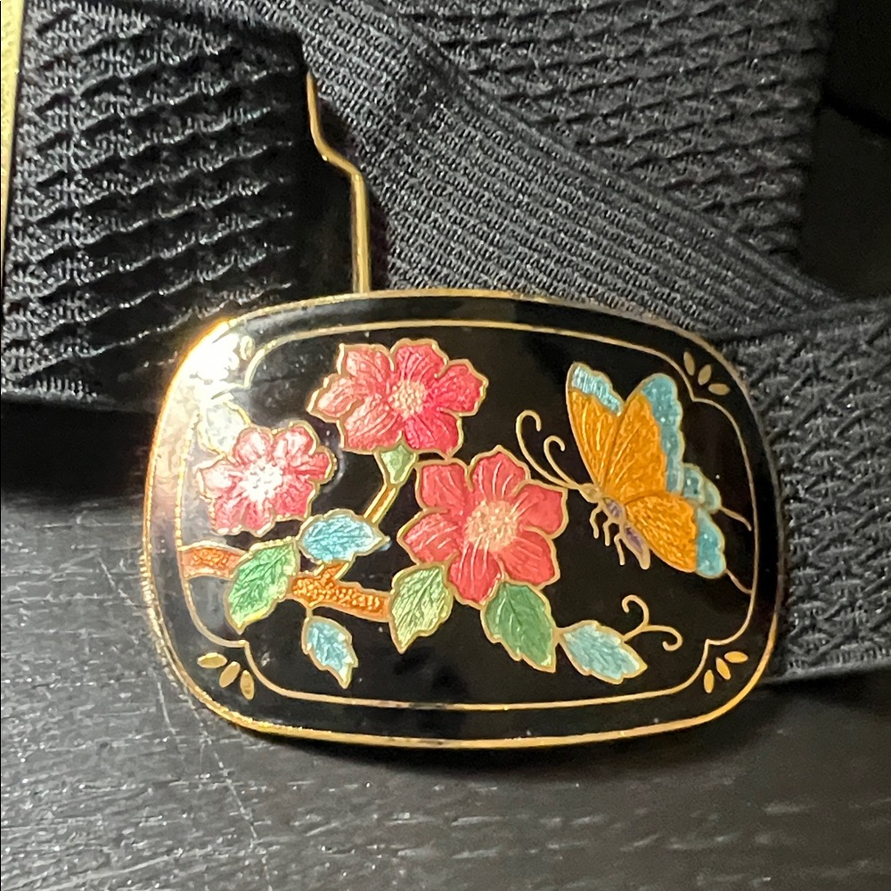 Vintage Cloisonné Stretch Belt Adjustable